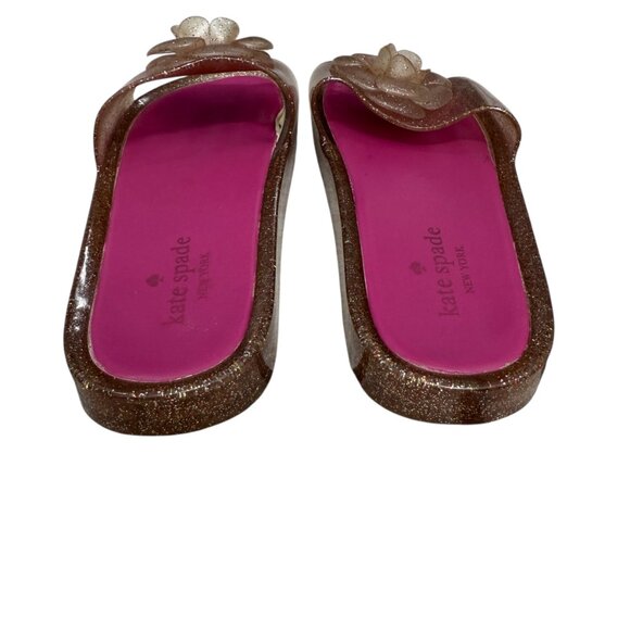 Kate Spade Splash Glitter Rubber Jelly Slip On Sandals Slides Women's Size 9 - Picture 4 of 10